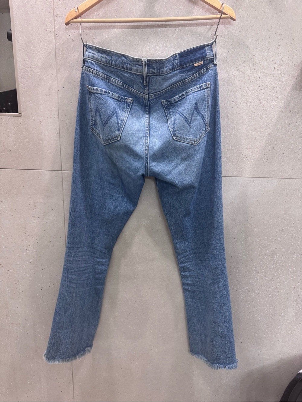 MOTHER Cropped High-Rise Light Blue Washed Jeans